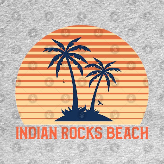 Indian Rocks Beach Sunset, Orange and Blue Sun, Gift for sunset lovers T-shirt, Palm Trees by AbsurdStore